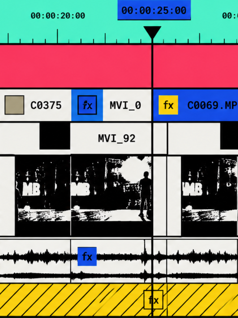 Timeline di montaggio video