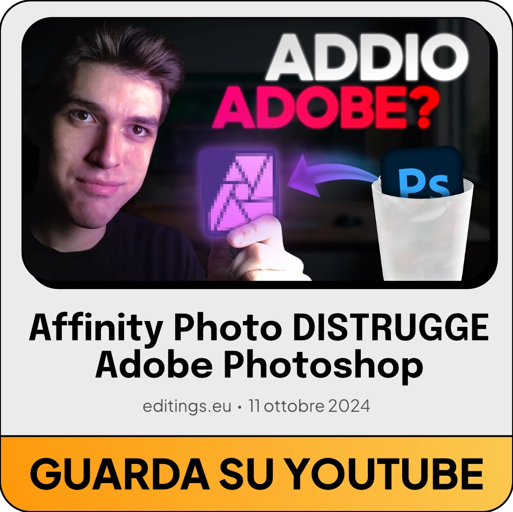 Video: Affinity Photo DISTRUGGE Adobe Photoshop