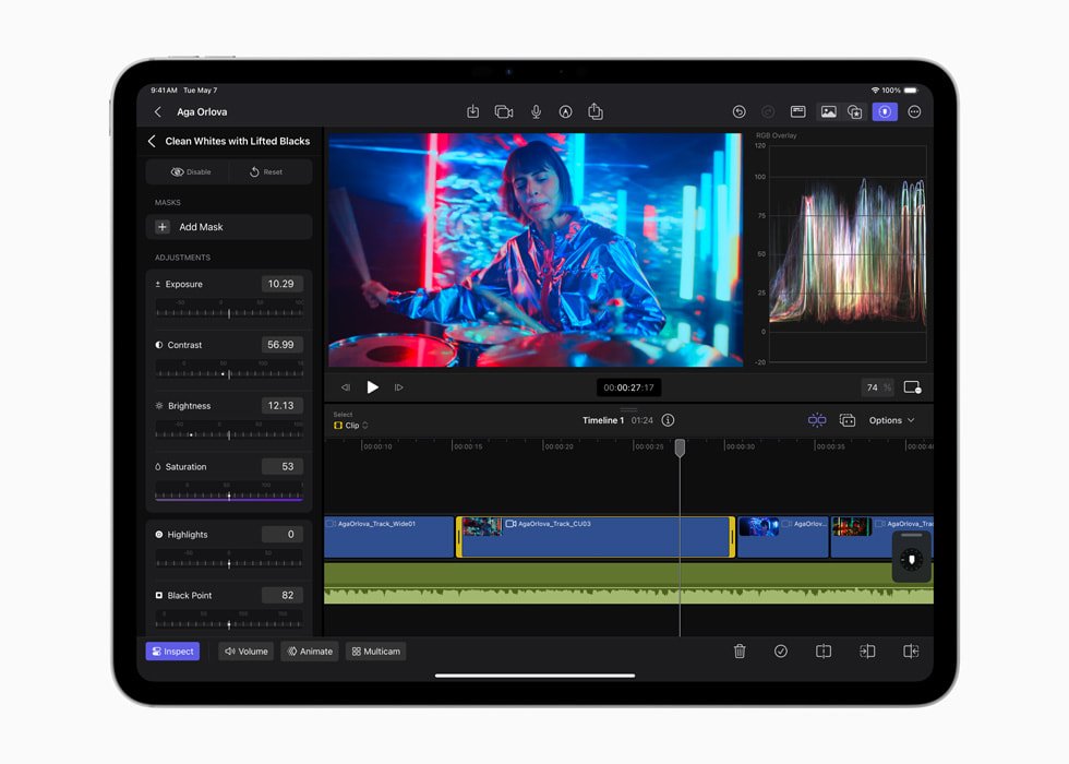 Final Cut Pro 2 per iPad - Multicam e potenza in mobilità con M4 26 Final Cut Pro 2 per iPad - In arrivo la funzione MultiCam integrata con l'app Final Cut Camera e tante altre novità anche per mac