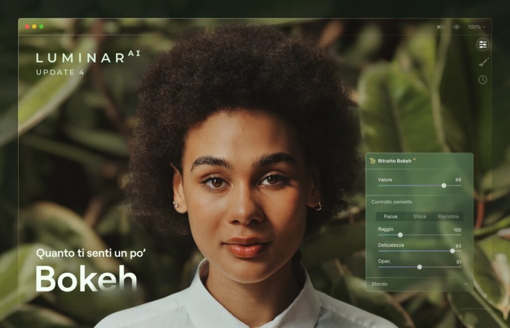 Aggiornamento Luminar AI - Nuovo Ai-Bokeh che gestisce lo sfoco 26 Aggiornamento Luminar AI che introduce Ai-Bokeh che gestisce lo sfoco